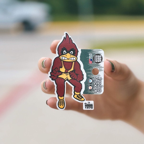 Wrestling Cy Rugged Sticker (3.5"x1.75")